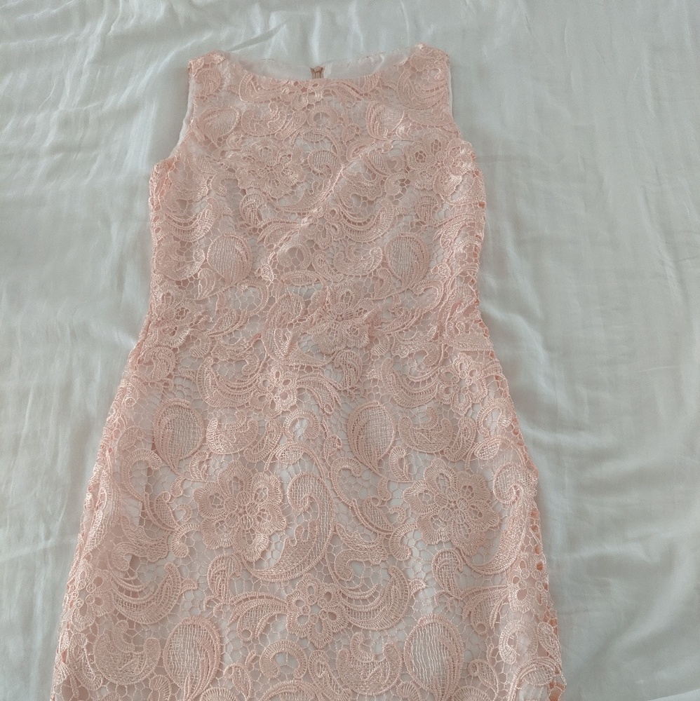Peach lace dress